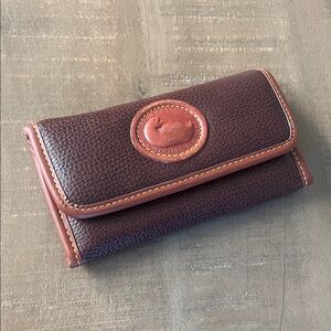 Vintage Dooney & Bourke Brown Pebble Grain Leather Wallet